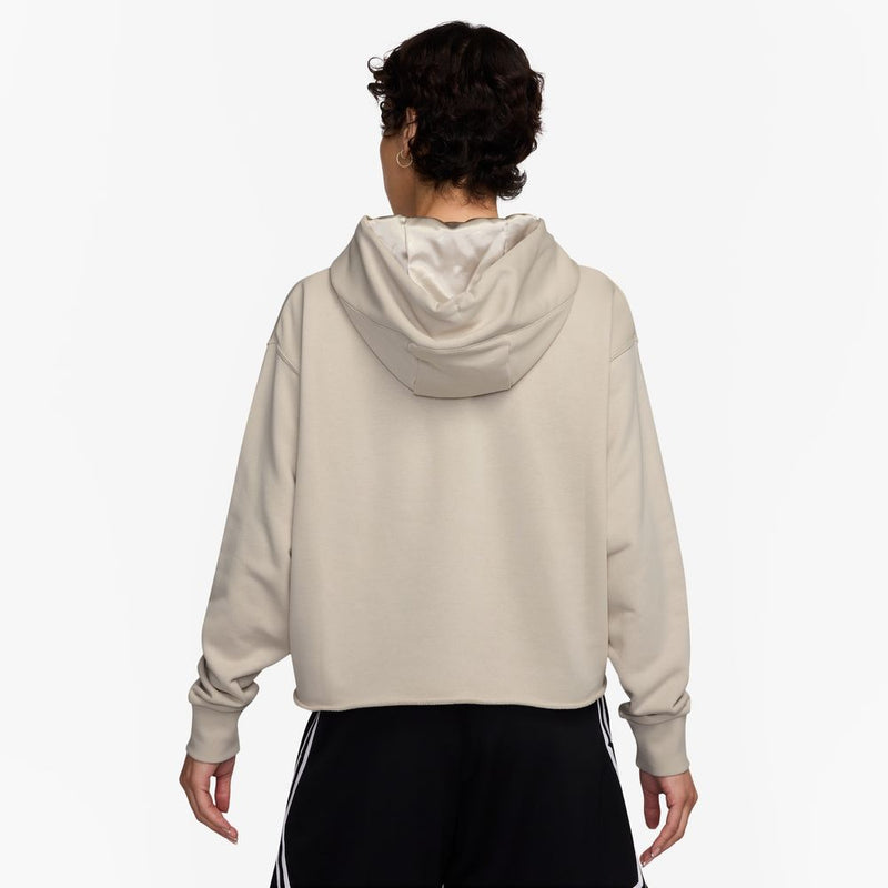 A'ja Wilson Women's Oversized Cropped Basketball Hoodie 'Desert Sand/Soft Pearl'