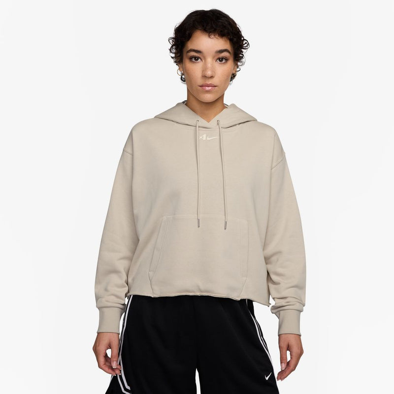 A'ja Wilson Women's Oversized Cropped Basketball Hoodie 'Desert Sand/Soft Pearl'