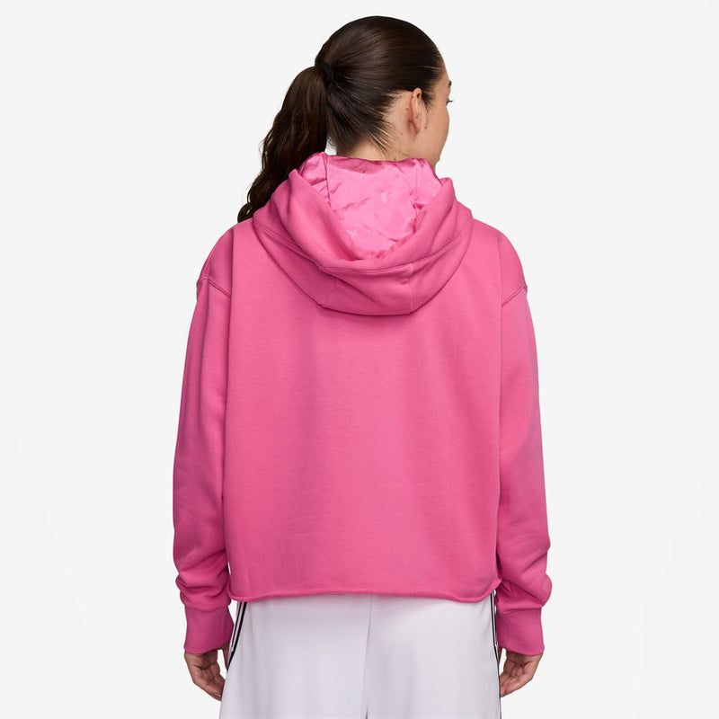 A'ja Wilson Women's Oversized Cropped Basketball Hoodie 'Pinksicle/Black'