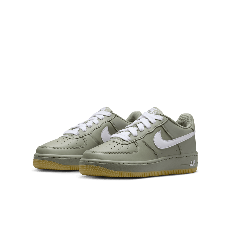 Nike Air Force 1 LV8 Big Kids' Shoes (GS) 'Light Army/White/Gum'