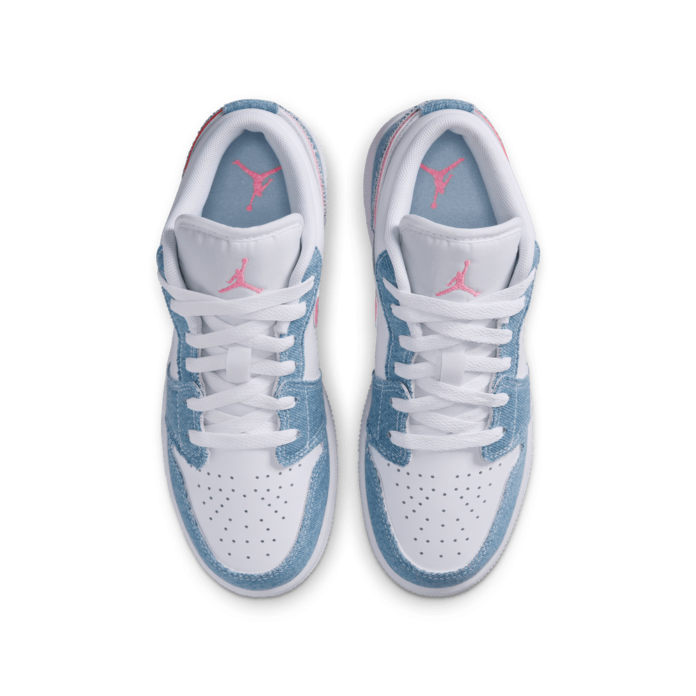 Air Jordan 1 Low SE Big Kids' Shoes (GS) 'Cobalt Bliss/Pink/White'