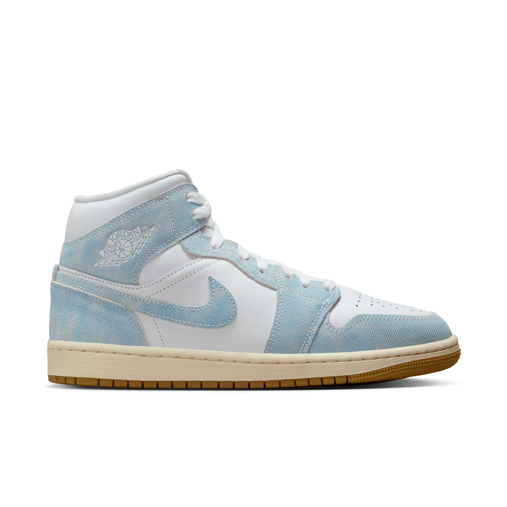 Air Jordan 1 Mid SE Women's Shoes 'White/Blue/Sail/Gum'
