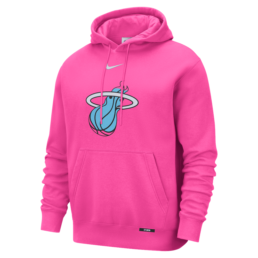 Miami Heat City Edition Men's Nike Club Hoodie 'Laser Fuchsia'