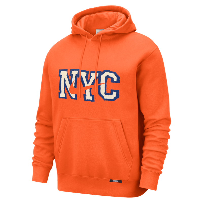 New York Knicks City Edition Men's Nike Club Hoodie 'Brilliant Orange'
