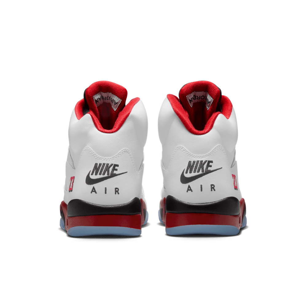 Air Jordan 5 Retro Men's Shoes 'White/Fire Red/Black'