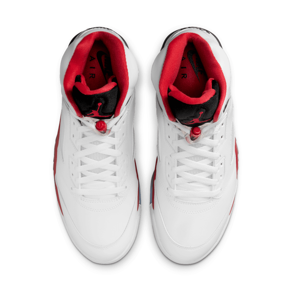 Air Jordan 5 Retro Men's Shoes 'White/Fire Red/Black'