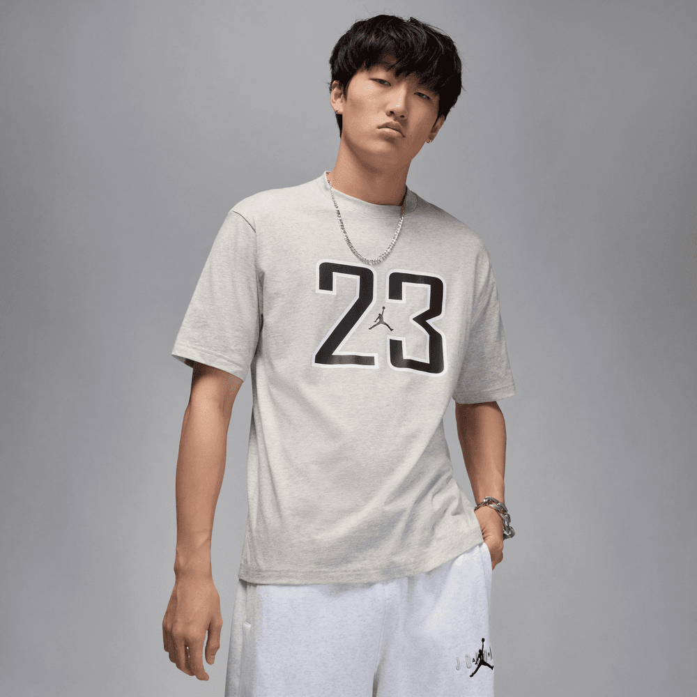 Jordan Break 23 Short Sleeve Crew T-Shirt 'Grey Heather/Black'
