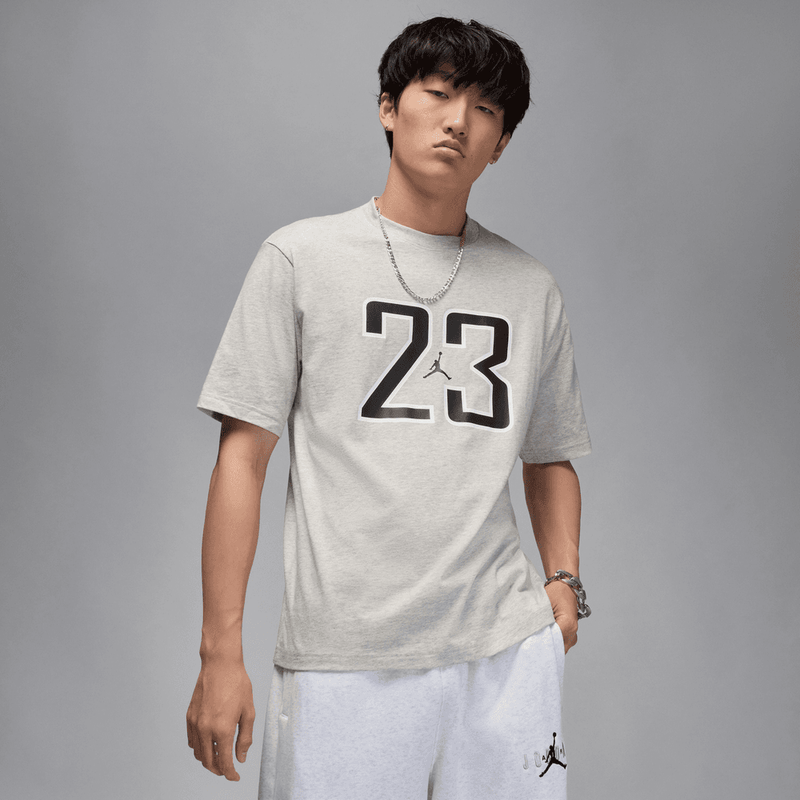 Jordan Break 23 Short Sleeve Crew T-Shirt 'Grey Heather/Black'