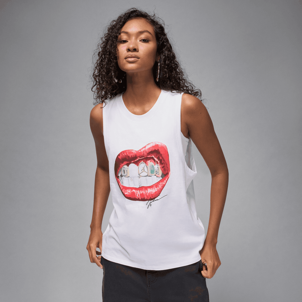 Jordan Flight Women's Sleeveless Graphic T-Shirt 'White'