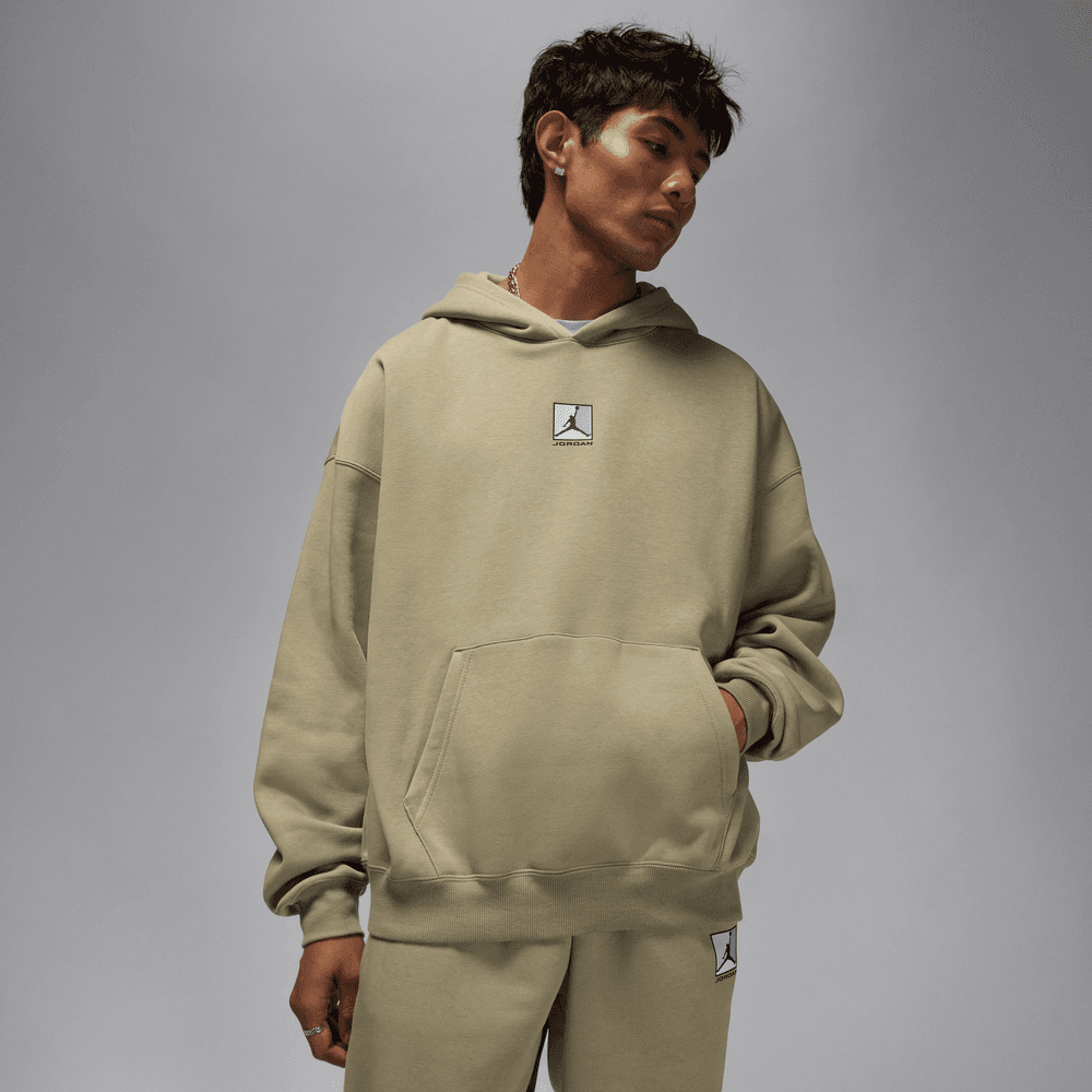 Jordan Brooklyn Fleece Men's Graphic Pullover Hoodie 'Medium Khaki'