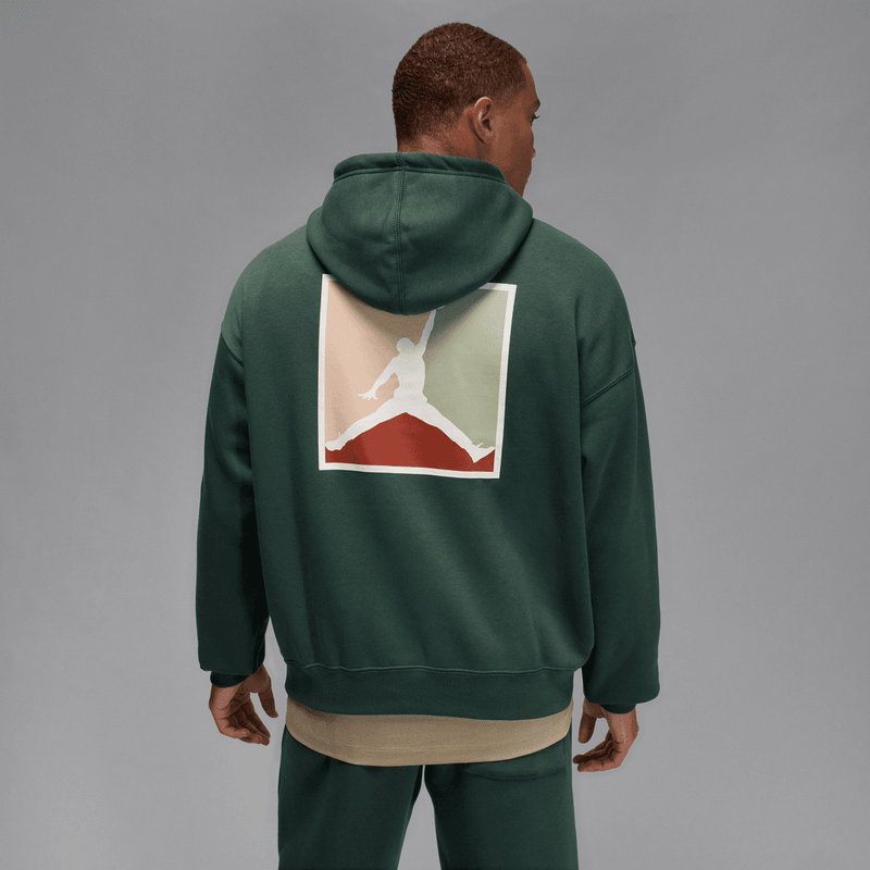 Jordan Brooklyn Fleece Men's Graphic Pullover Hoodie 'Midnight Green'