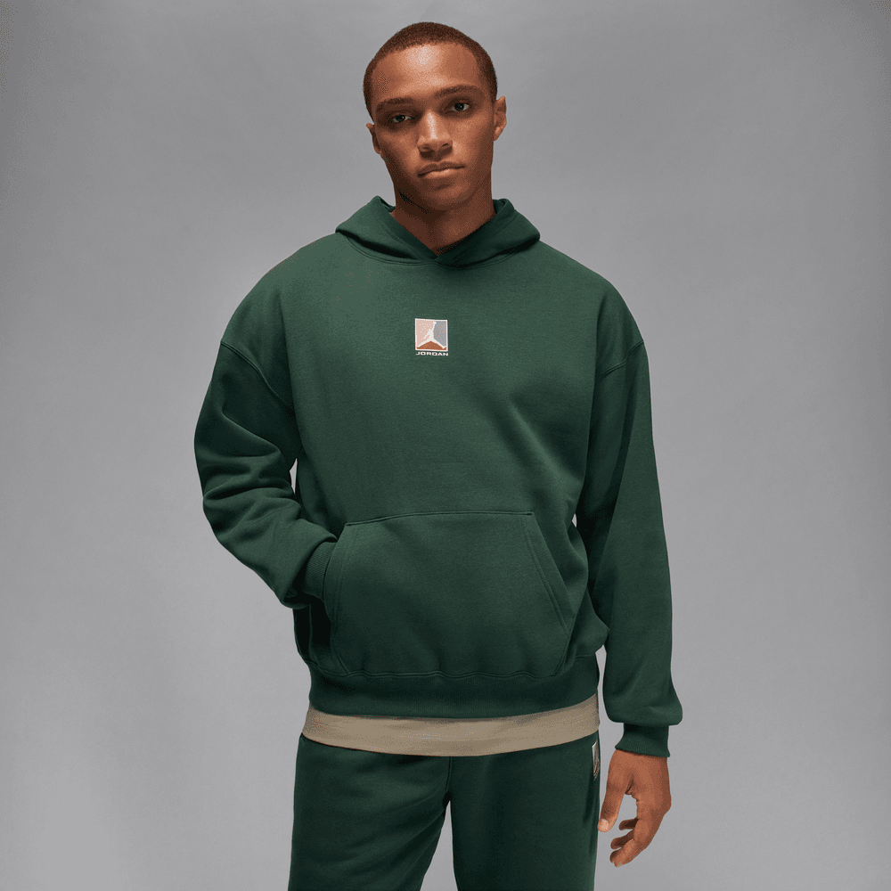 Jordan Brooklyn Fleece Men's Graphic Pullover Hoodie 'Midnight Green'