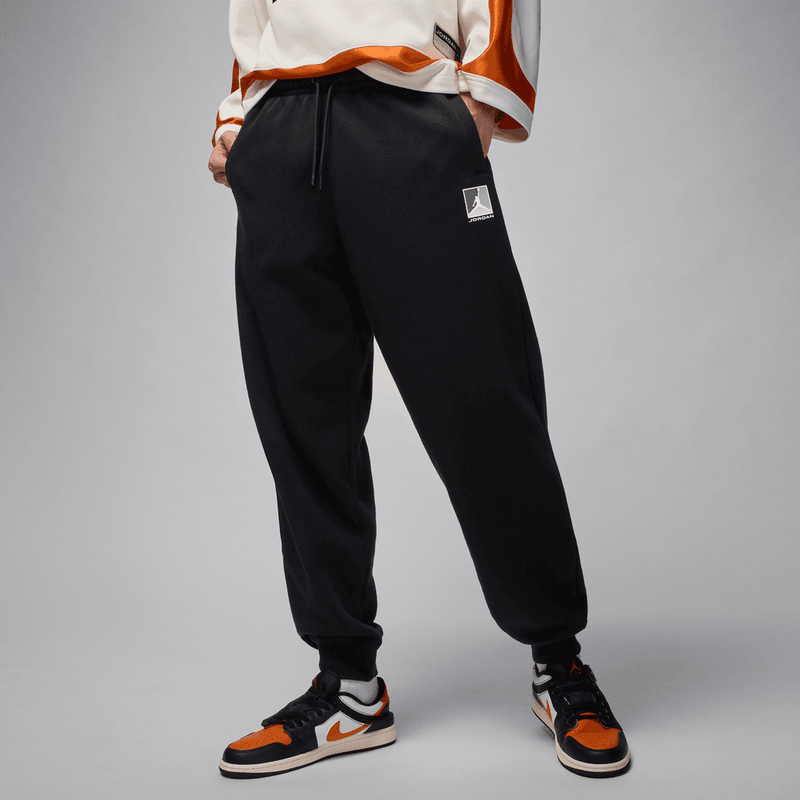 Jordan Brooklyn Fleece Men's Pants 'Black/White'