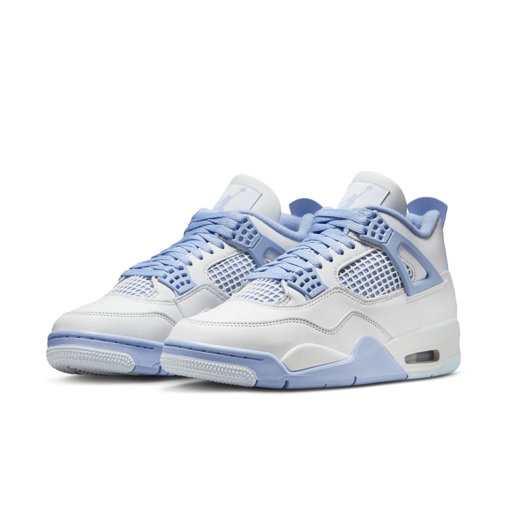 Air Jordan 4 Retro Women's Shoes 'White/Aluminium/Blue Tint'