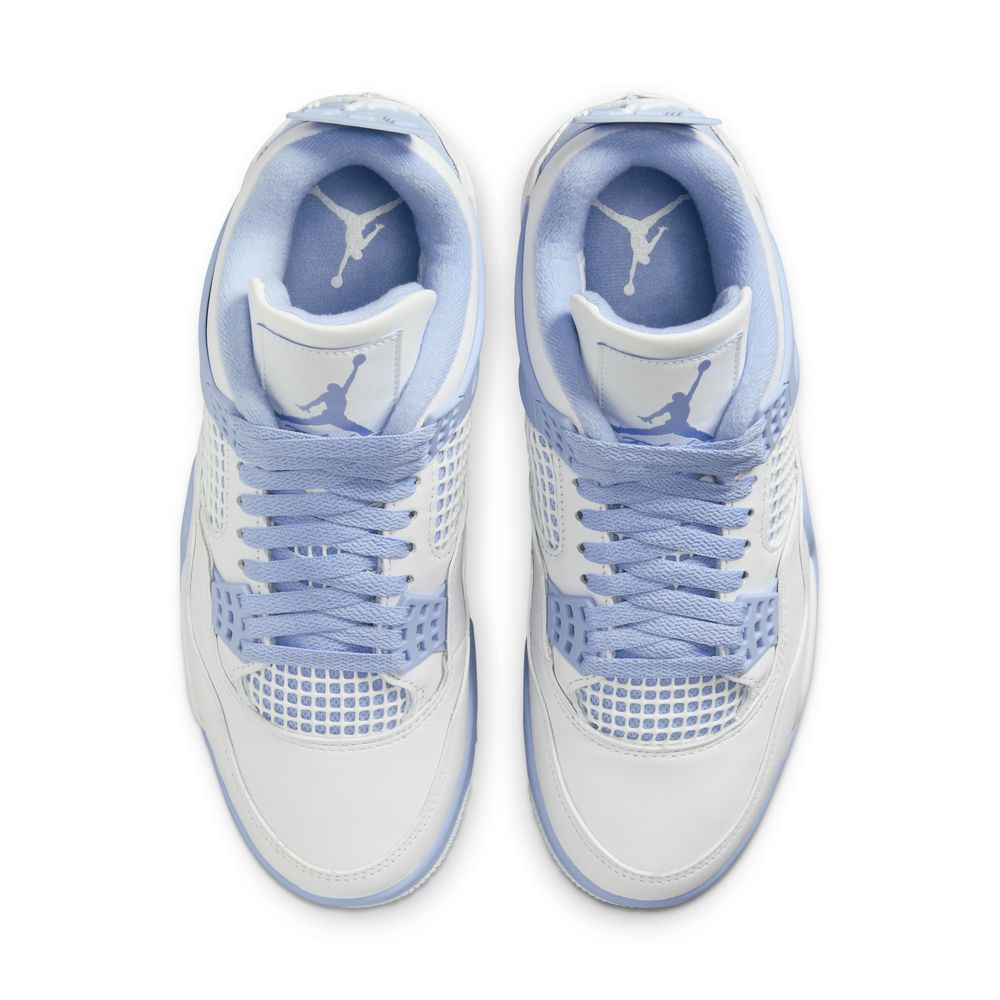 Air Jordan 4 Retro Women's Shoes 'White/Aluminium/Blue Tint'