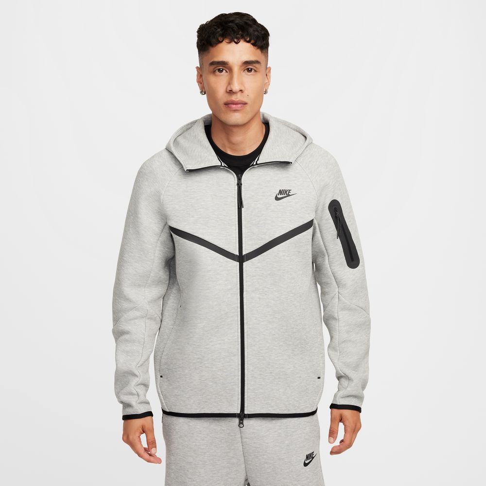 Nike Tech Men's Full-Zip Windrunner Hoodie 'Grey Heather/Black'