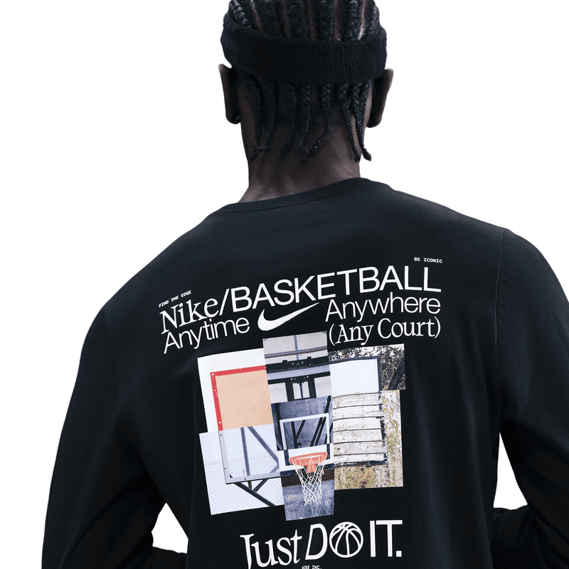 Nike Men's Basketball Long-Sleeve T-Shirt 'Black'