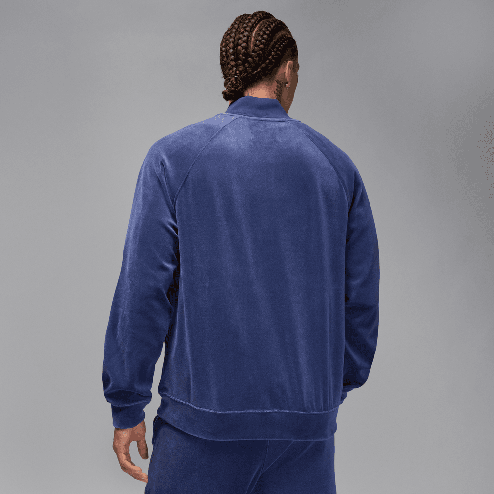 Jordan Brooklyn Men's Velour Track Jacket 'Blue Void'