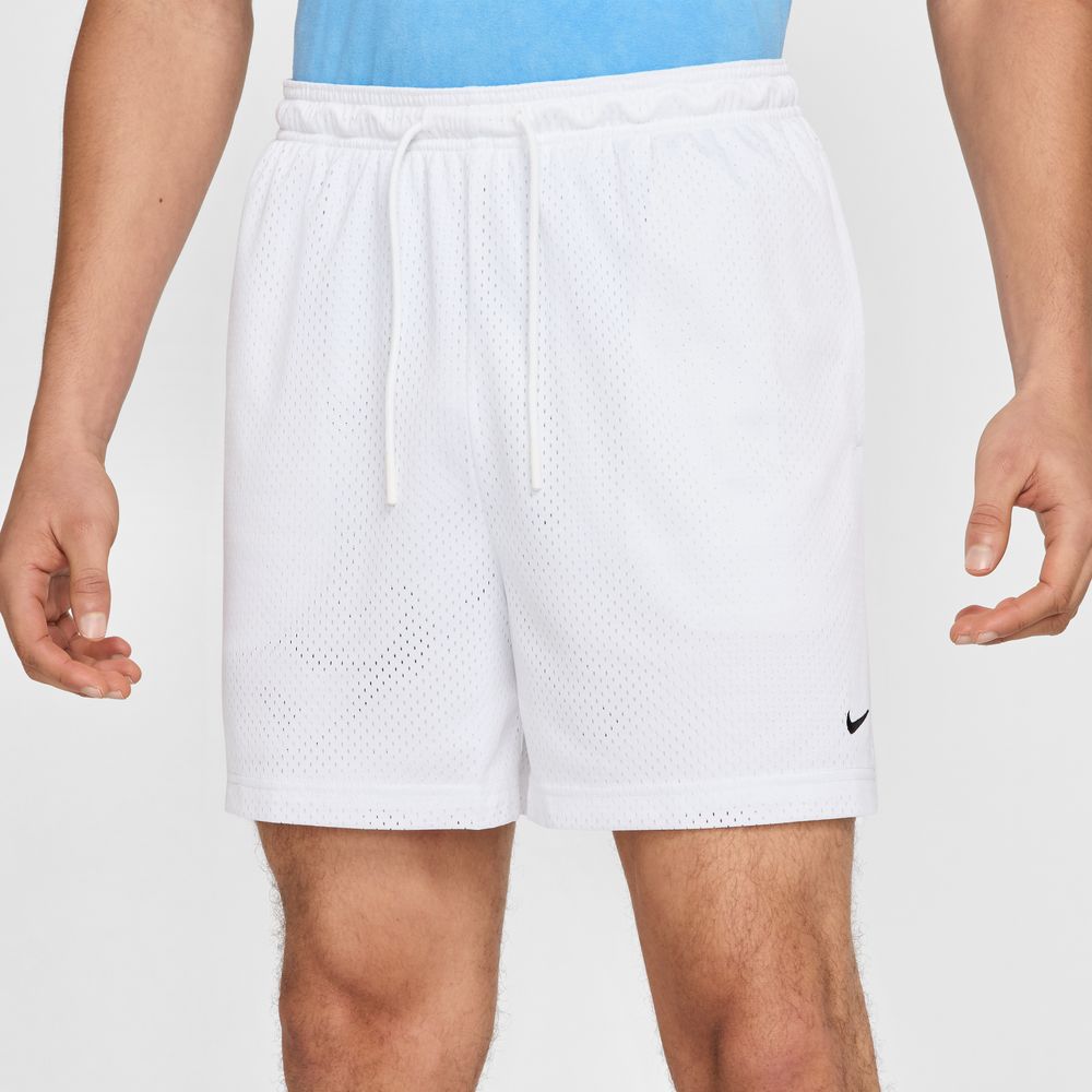 Nike Men's Dri-FIT 5" Mesh Basketball Shorts 'White/Black'