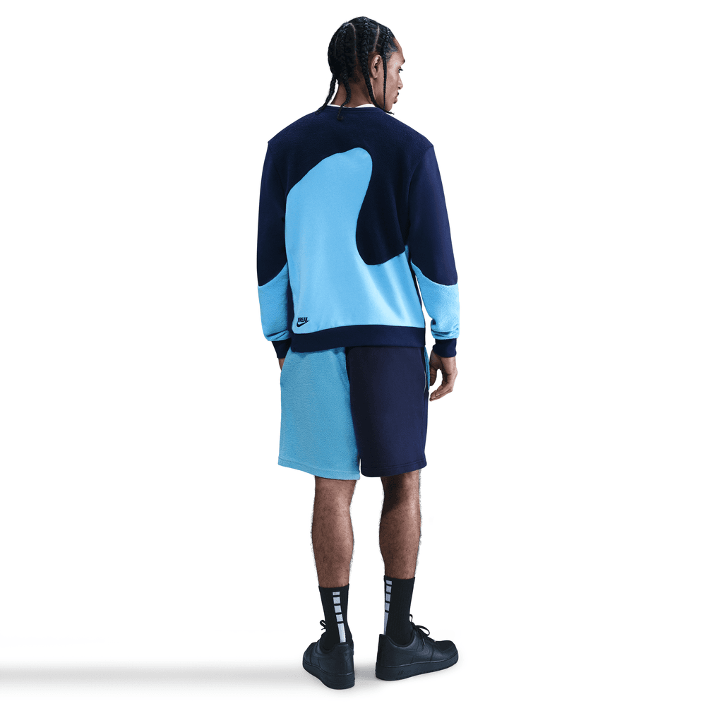 Giannis Antetokounmpo Giannis Standard Issue Men's 8" Fleece Basketball Shorts 'Navy/Aquarius Blue'