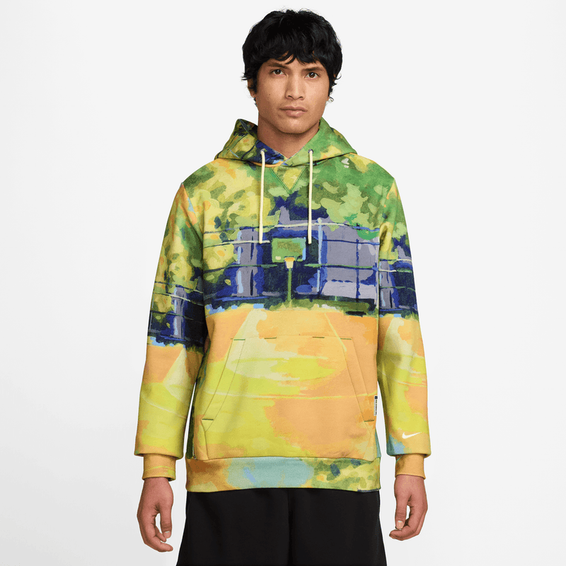 Nike Standard Issue Men's Therma-FIT Pullover Basketball Hoodie 'Malachite/Ivory'