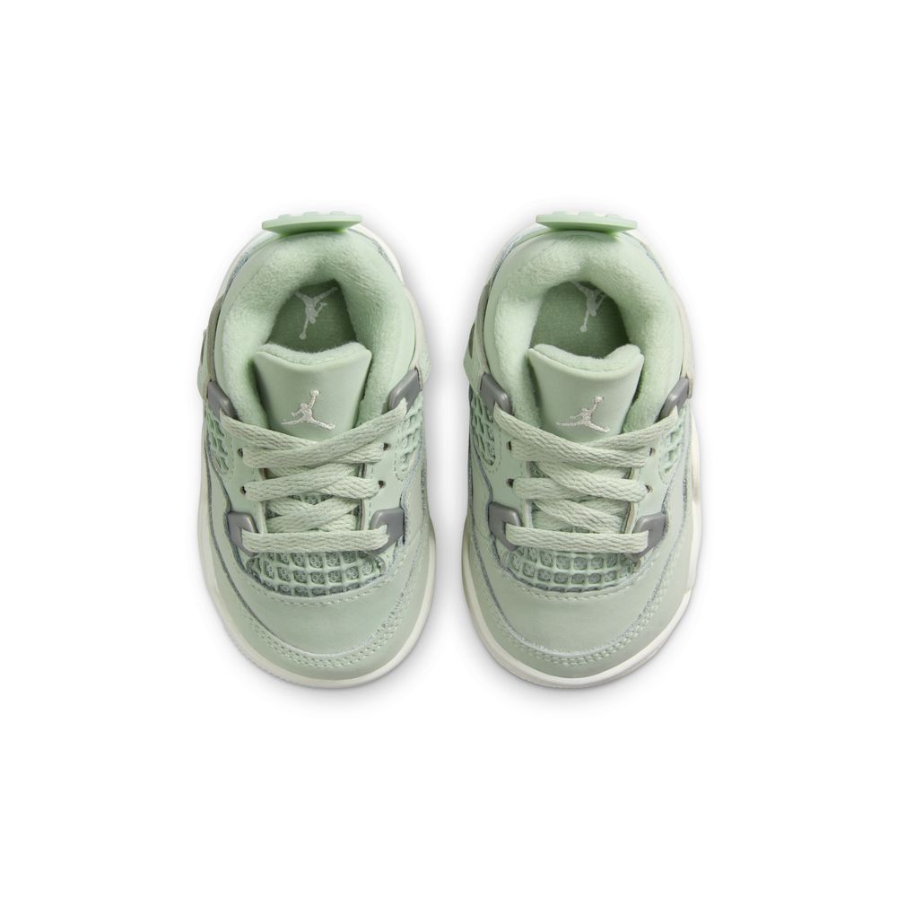 Jordan 4 Retro "Abundance" Baby/Toddler Shoes (TD) 'Seafoam/Sail/Silver'