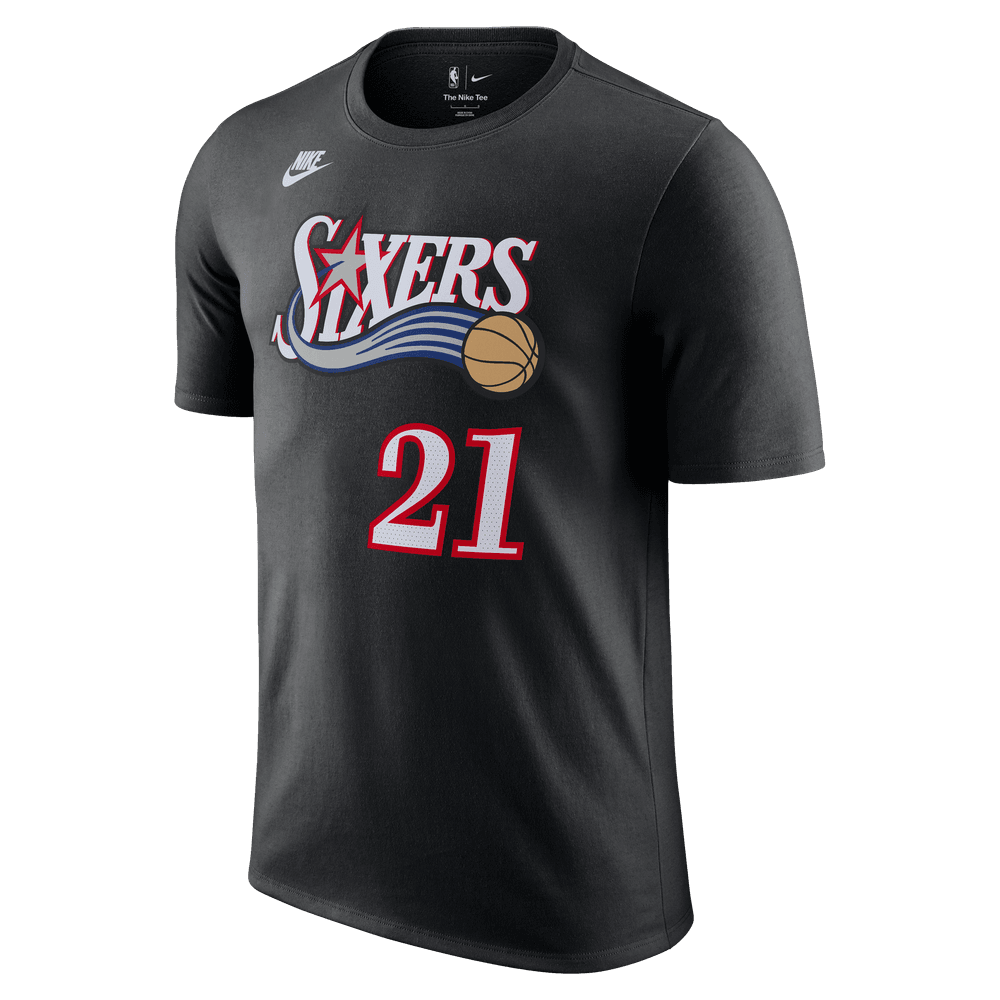 Joel Embiid Philadelphia 76ers Hardwood Classics Essentials Men's Nike NBA T-Shirt 'Black'