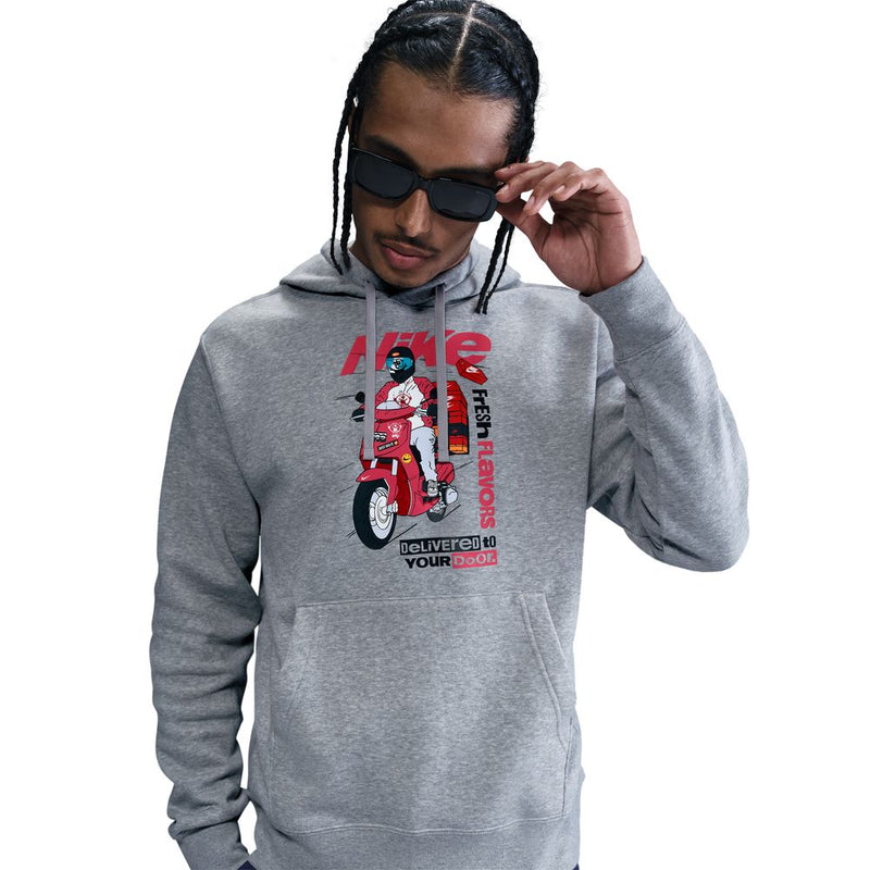 Nike Club Men's Pull-Over Fleece Hoodie 'Grey Heather'