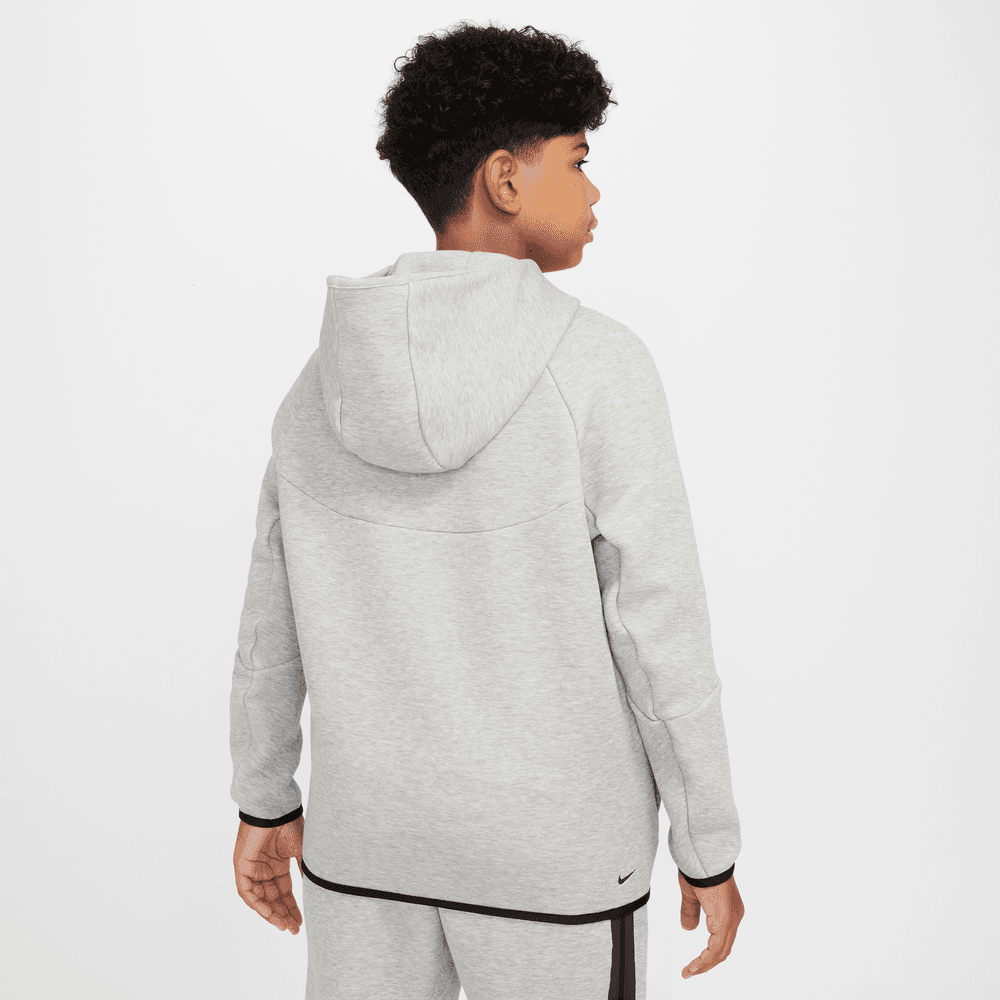 Nike Sportswear Tech Fleece Big Kids' Full-Zip Hoodie (Extended Size) 'Grey Heather'