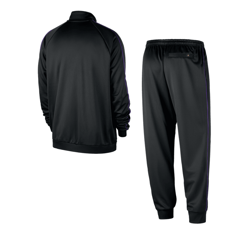 Los Angeles Lakers Courtside Men's Nike NBA Club Peak Tracksuit 'Black/Purple'