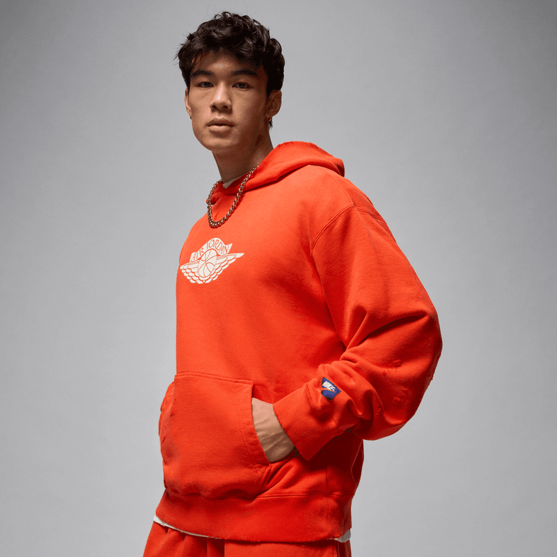 Jordan Rare Air Men's Fleece Pullover Hoodie 'Chile Red'