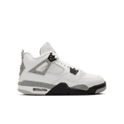 Air Jordan 4 Retro Big Kids' Shoes (GS) "White Cement" 'Summit White/Red/Cement/Grey'