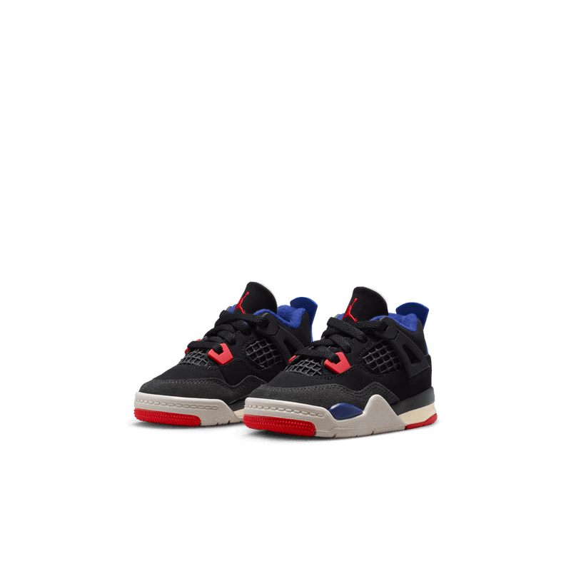 Jordan 4 Retro Baby/Toddler Shoes (TD) 'Black/Red/Blue/Smoke Grey'