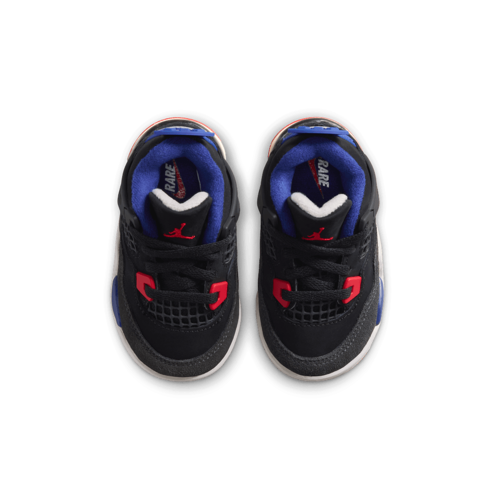 Jordan 4 Retro Baby/Toddler Shoes (TD) 'Black/Red/Blue/Smoke Grey'