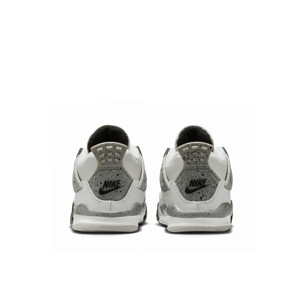 Jordan 4 Retro Baby/Toddler Shoes (TD) "White Cement" 'Summit White/Red/Cement/Grey'