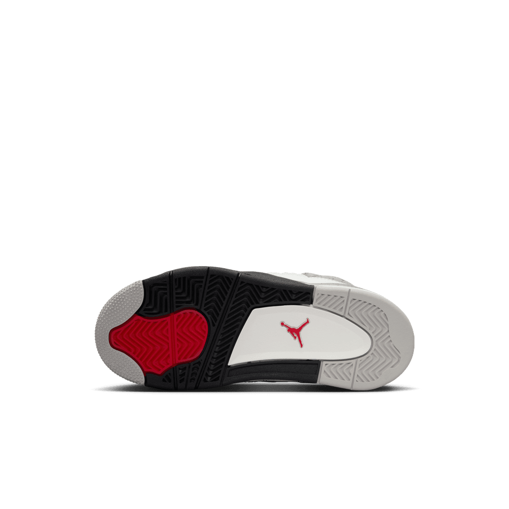 Jordan 4 Retro Little Kids' Shoes (PS) "White Cement" 'Summit White/Red/Cement Grey'