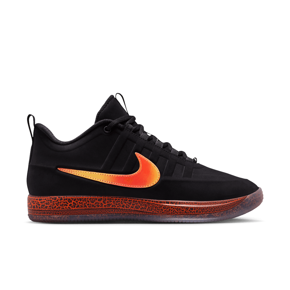 black orange basketball shoes