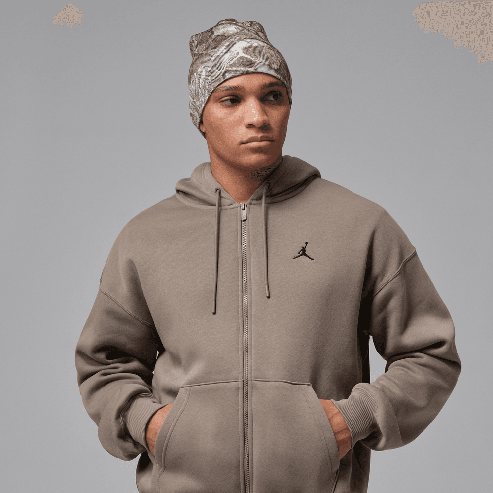 Jordan Brooklyn Fleece Men's Oversized Full-Zip Hoodie 'Olive Grey'