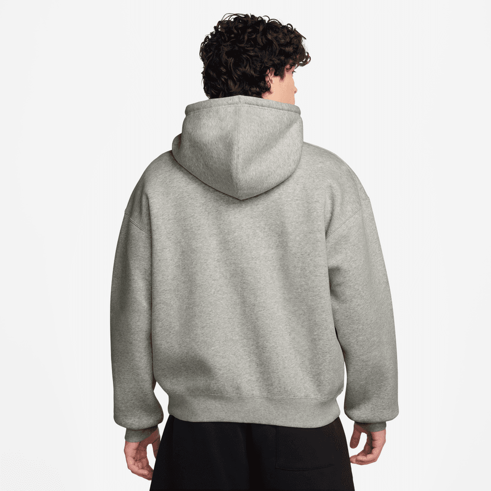 Jordan Brooklyn Fleece Men's Oversized Full-Zip Hoodie 'Grey Heather/White'