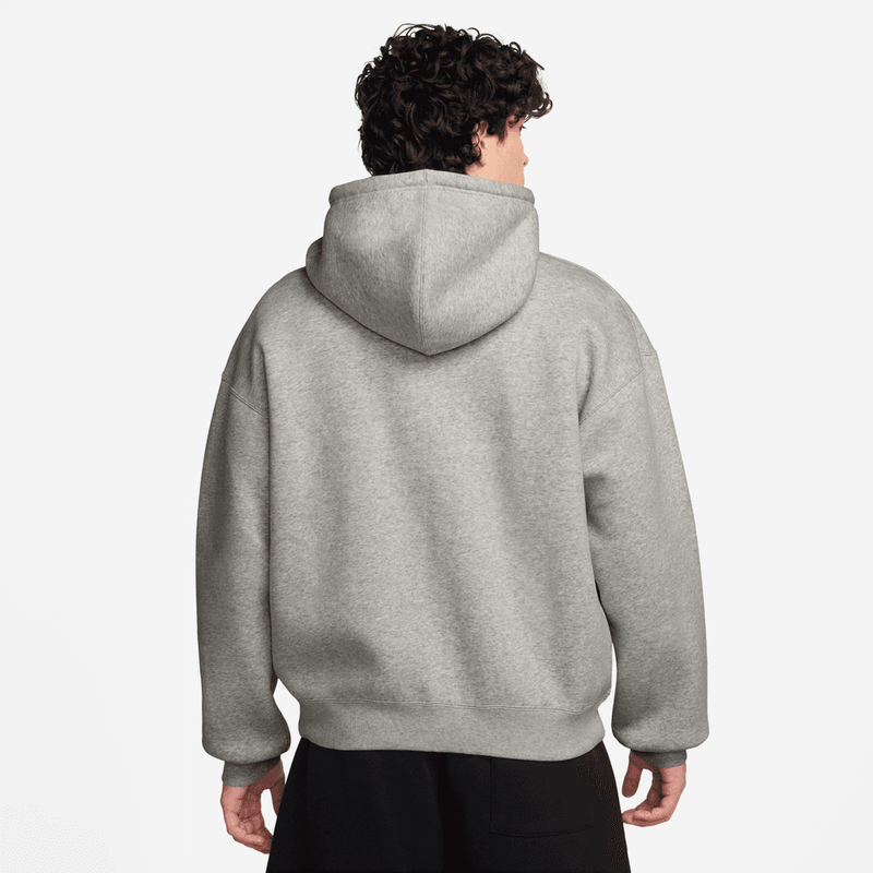 Jordan Brooklyn Fleece Men's Oversized Full-Zip Hoodie 'Grey Heather/White'