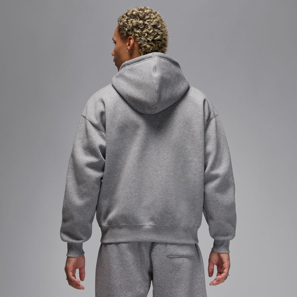 Jordan Brooklyn Fleece Men's Oversized Full-Zip Hoodie 'Carbon Heather/Sail'