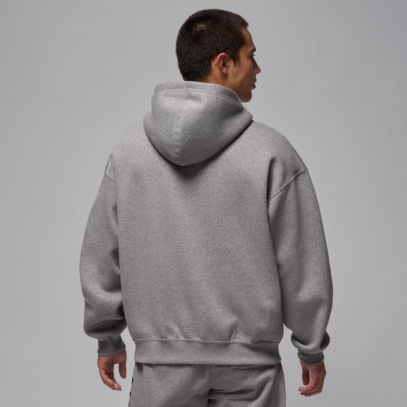 Jordan Brooklyn Fleece Men's Oversized Pullover Hoodie 'Carbon Heather/Sail'