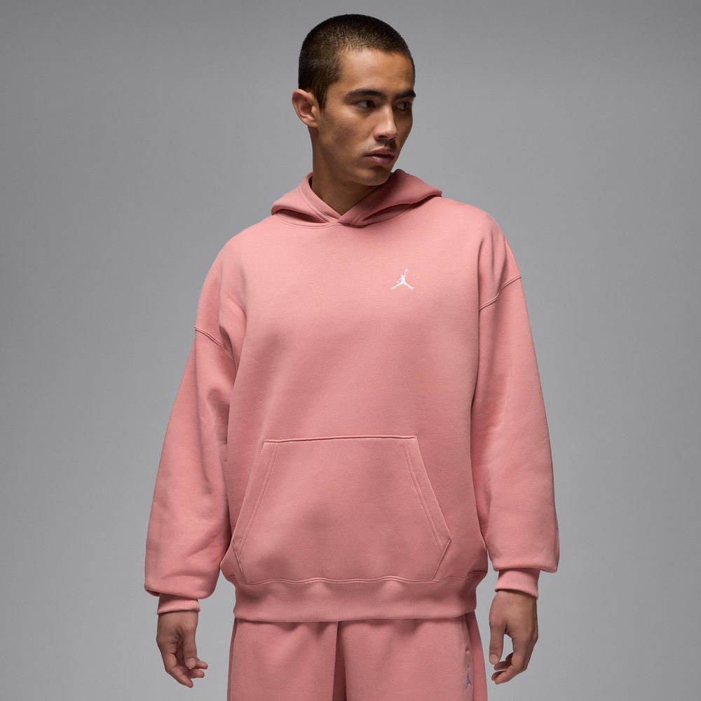 Jordan Brooklyn Fleece Men's Oversized Pullover Hoodie 'Rust Pink/White'