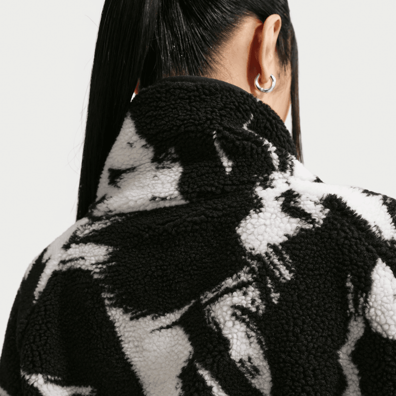 Nike Sportswear Women's Oversized High-Pile Fleece Top 'Black/Sail'