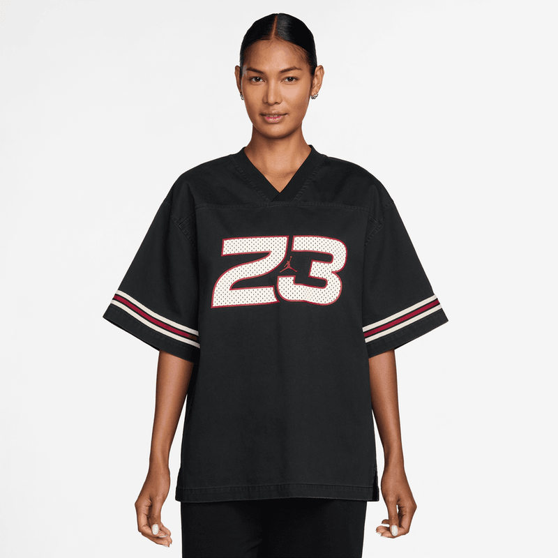 Jordan Flight Women's Woven Jersey Top 'Black'