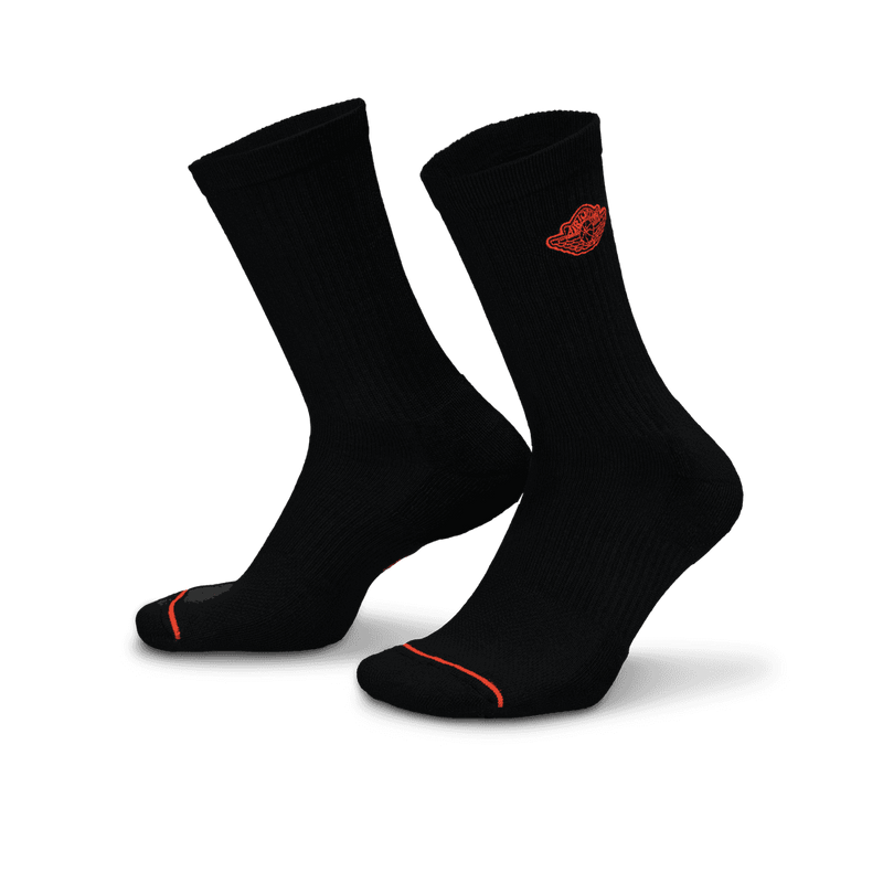 Jordan Everyday Cushioned Crew Socks (1 Pair) 'Black/Red'