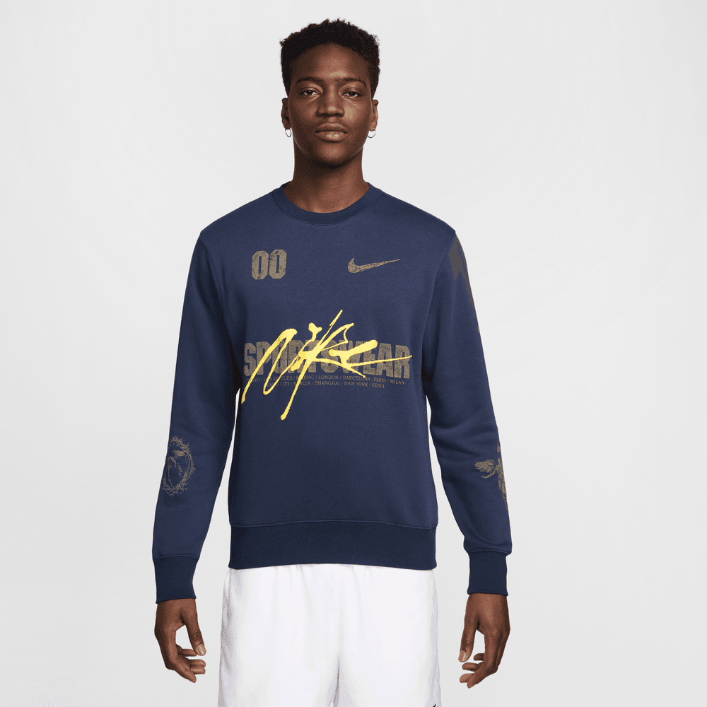 Nike Sportswear Club Fleece Crew-Neck Sweatshirt 'Midnight Navy'