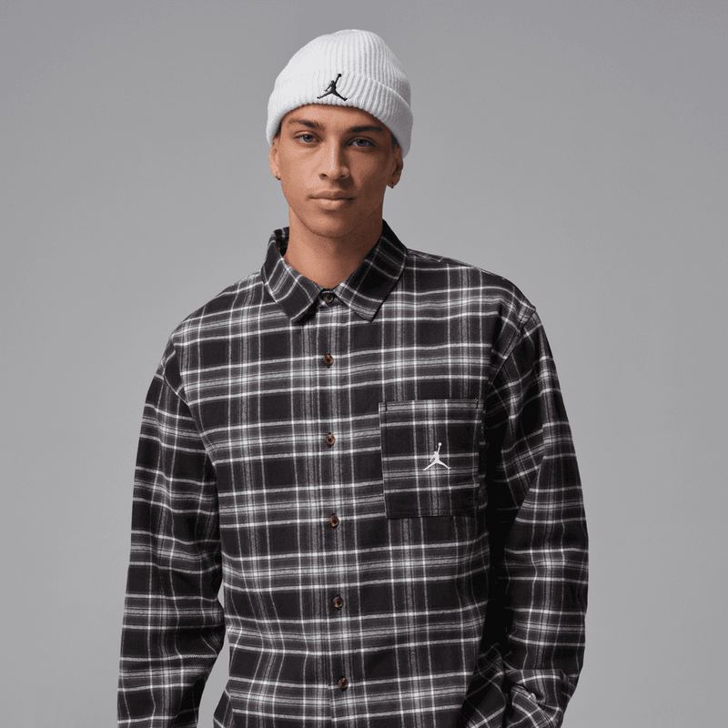 Jordan Brooklyn Men's Graphic Flannel 'Black/Sail'