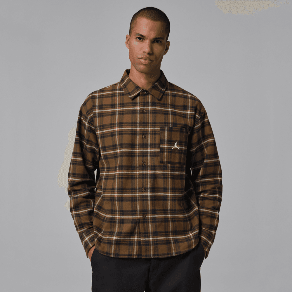 Jordan Brooklyn Men's Graphic Flannel 'Yukon Brown'