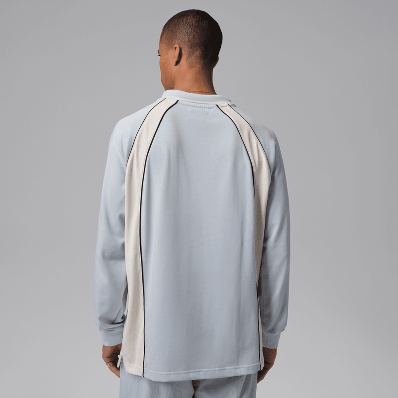 Jordan Flight Men's Long-Sleeve Polo Jersey 'Aura/Ivory'